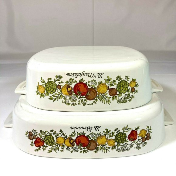 Corning Ware Spice of Life Le Romarin and La Marjolain Qt